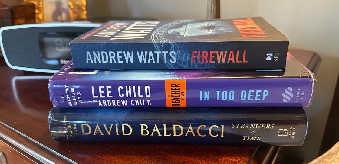 Gary's nightstand book recommendations April 2025.