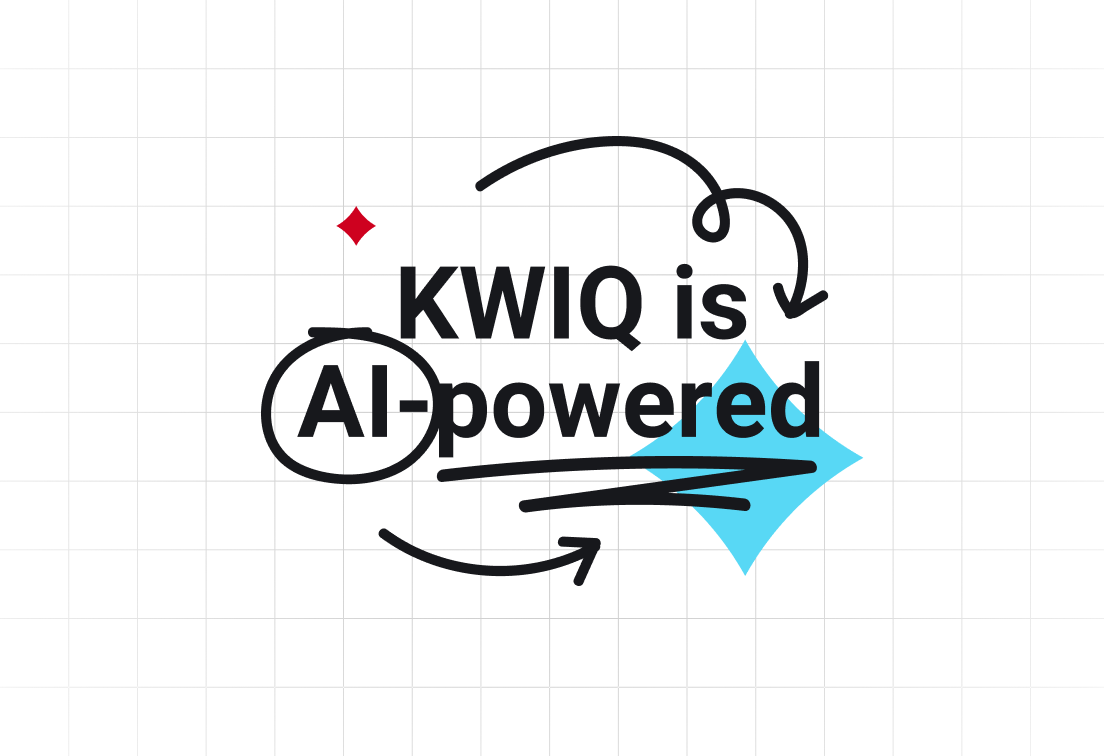 Graphic saying KWIQ is AI-powered 